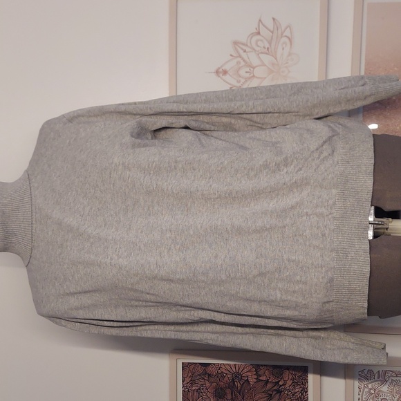 Lands' End large turtleneck sweater,  gray - Picture 2 of 8